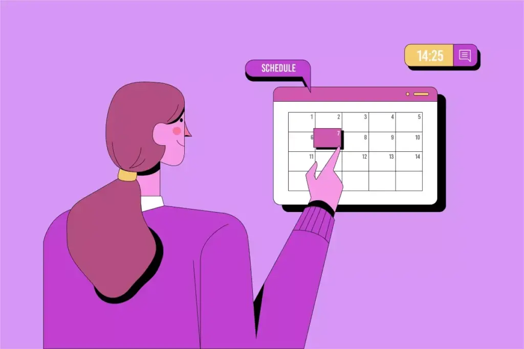 Imagem de uma pessoa anotando no calendário a quantidade de dias no mês que pode trabalhar com jejum intermitente, ajudando no planejamento. Ideal para quem busca informações sobre quantos dias no mês o intermitente pode trabalhar.