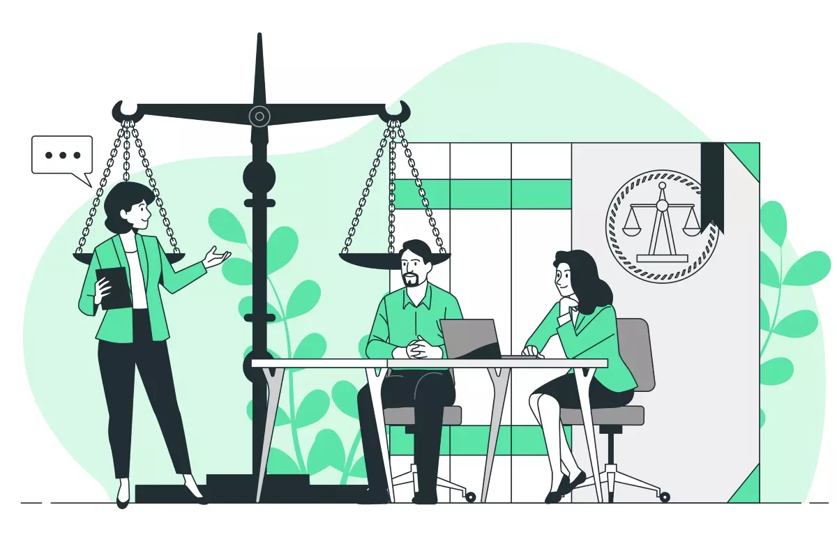 Imagem ilustrativa representando a 'Jornada 6x1 no trabalho intermitente', com profissionais discutindo sobre legislação trabalhista e direitos no ambiente de trabalho.